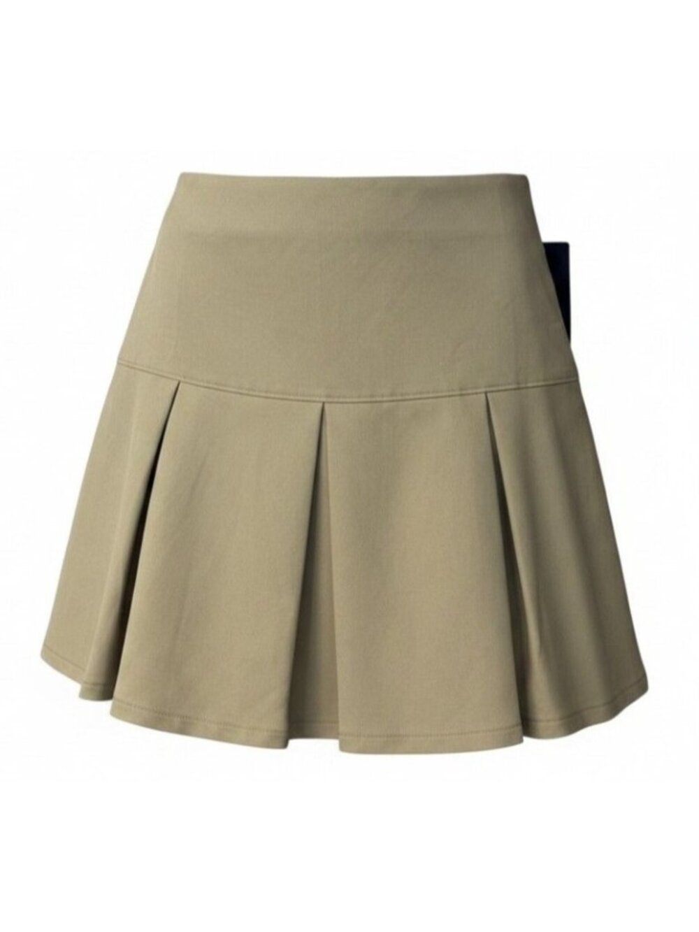19 Cooper Women’s Pleated A-Line Skirt With Side Zipper Closure, Tan, Sz. M